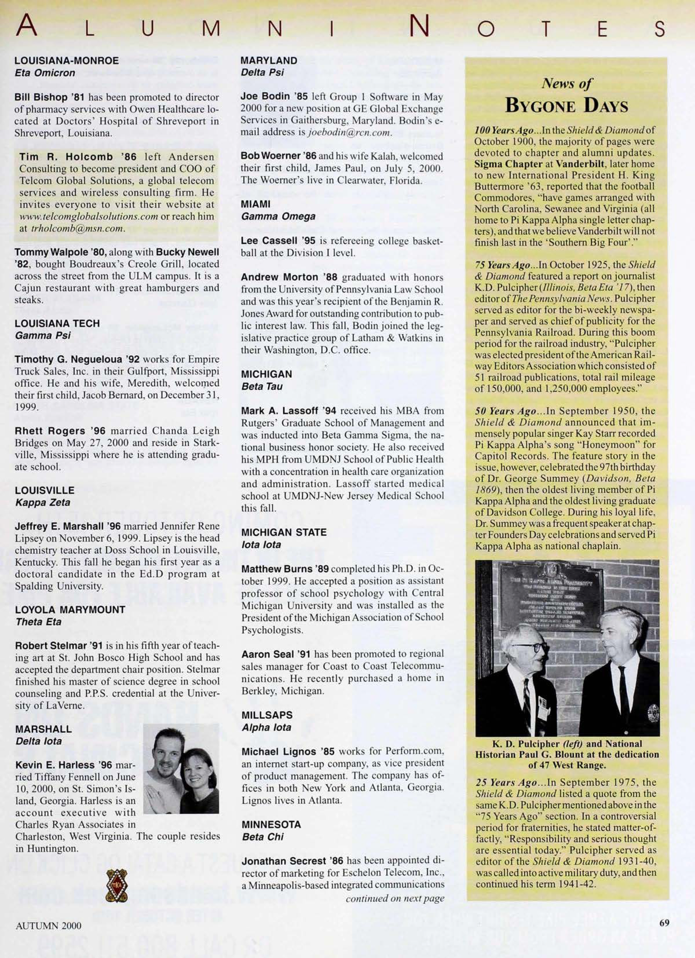 News OF Bygone Days, Autumn 2000